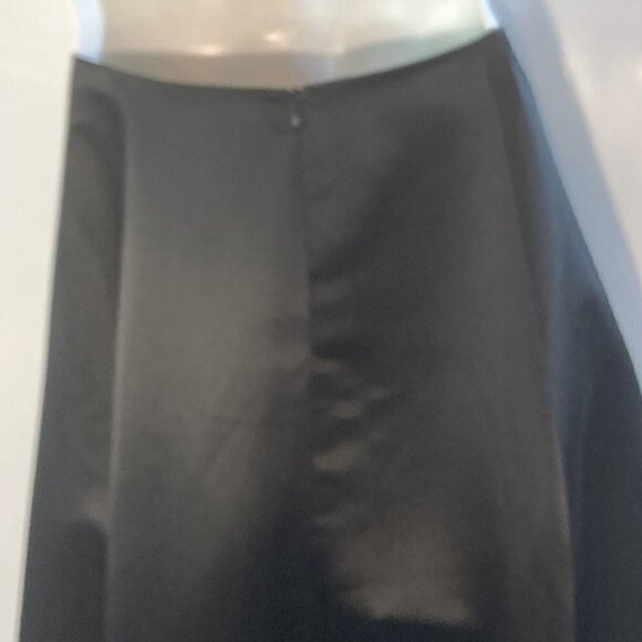Spenser Jeremy SZ 10  Solid Black Satin maxi skirt party formal event black tie - Picture 4 of 6